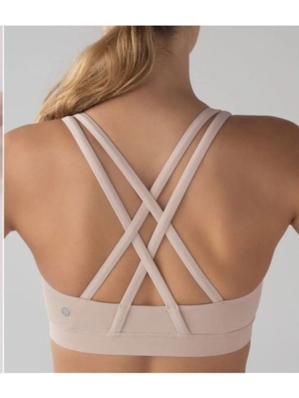 Lululemon Energy Bra in color Naked Beige Cream Pink Size 6 - Picture 4 of 8